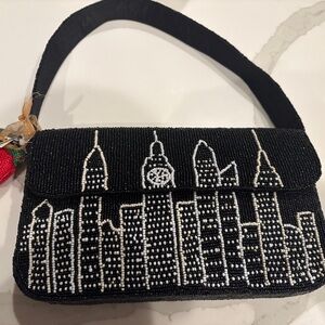 New York Skyline beaded bag